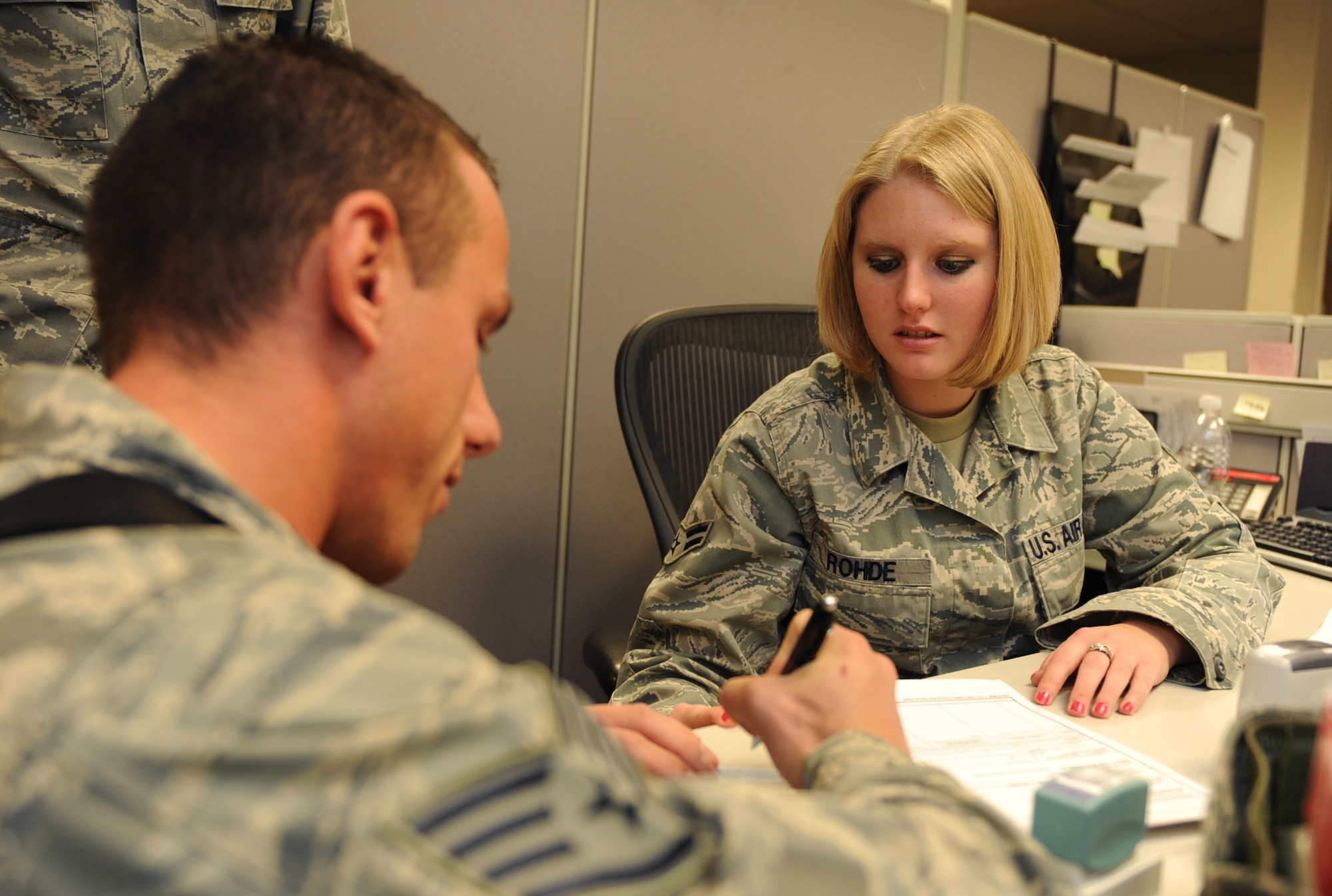 MOUNTAIN HOME AIR FORCE BASE, Idaho --Airman 1st Class Anastacia Rohde, 366th Comptrollers Squadron, serves as a lead defense travel administrator. (U.S. Air Force photo by Airman 1st Class Renishia Richardson)
