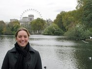 Jamie Morris, a Peace Corps volunteer, poses for a photo before a car crash that killed two passengers and left her badly injured Jan. 18, 2010, in Kyrgyzstan. She was driven five hours by ambulance during white-out conditions to the Transit Center at Manas, Kyrgyzstan, where the U.S. Air Force provided medical care and air evacuation to the United States. (Courtesy photo)