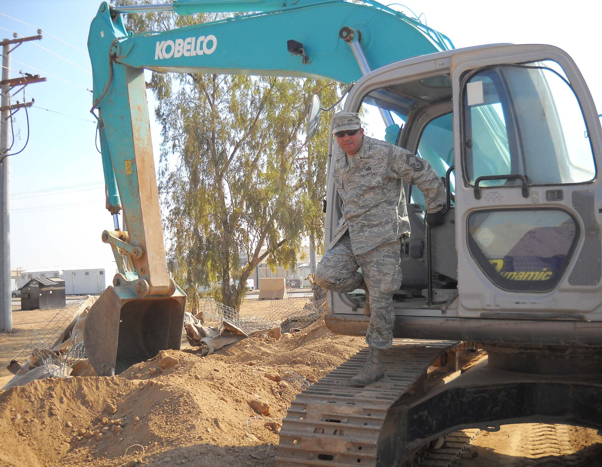 Senior Master Sgt. Cesareo Montoya is deployed from the 633d Civil Engineer Squadron at Langley Air Force Base, Va.  (Courtesy photo)