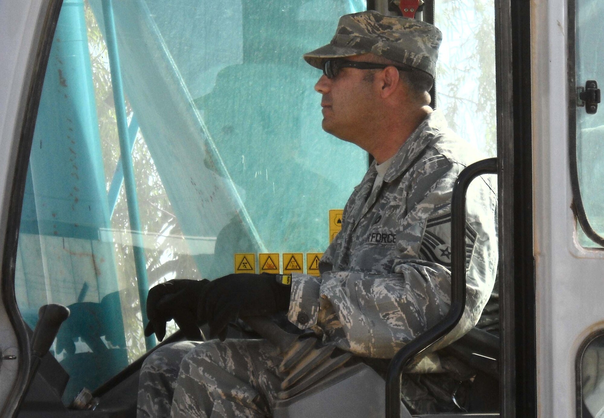 Senior Master Sgt. Cesareo Montoya is deployed from the 633d Civil Engineer Squadron at Langley Air Force Base, Va.  (Courtesy photo)
