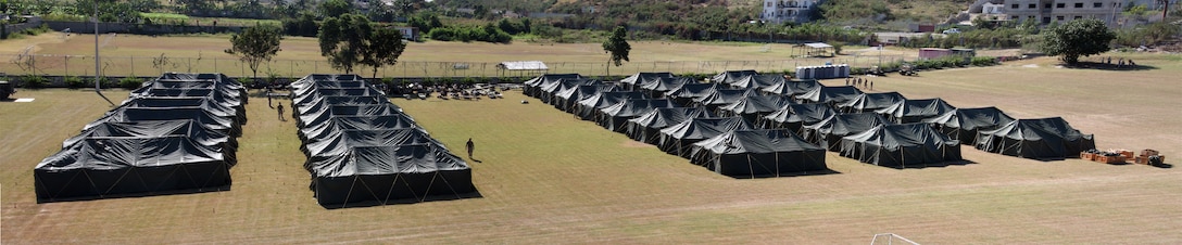 The interim Care facility after all tents were erected.