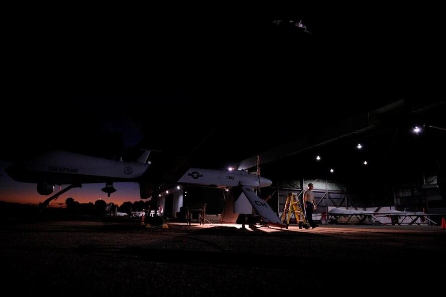 AGUADILLA, PUERTO RICO – An RQ-1 Predator sits outside of an aircraft hangar Jan. 27. Approximately 50 Airmen from the 432d Wing and 432d Air Expeditionary Wing deployed in support of Operation Unified Response recently. (Courtesy photo) 