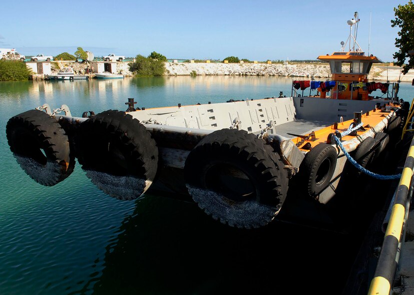 WAKE ISLAND -- A boat docked at the marina on Wake Island, Jan 26, 2010.  (U.S. Air Force photo/Tech. Sgt. Jerome S. Tayborn)