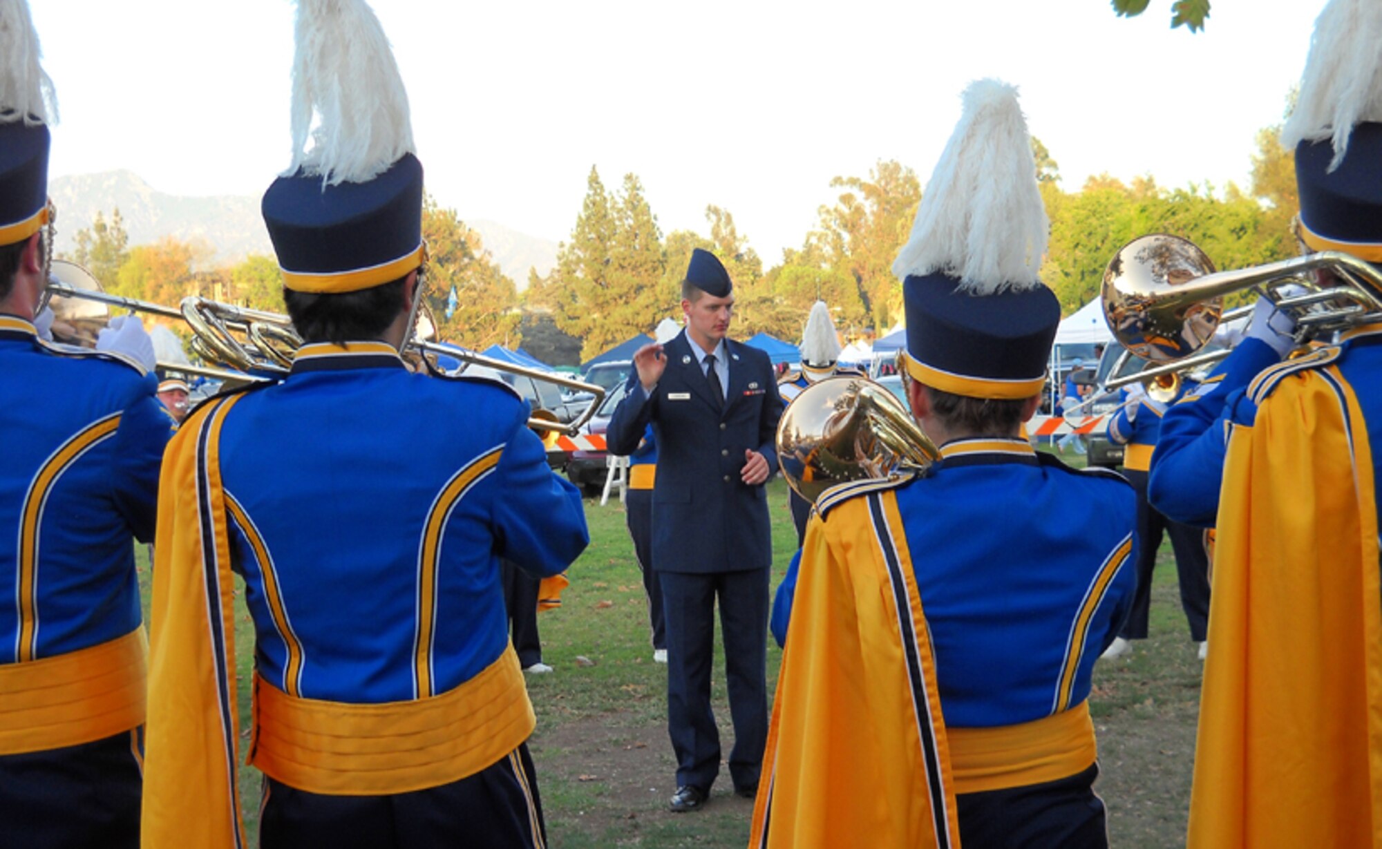 A1C Andrew Duncan conducts the ensemble