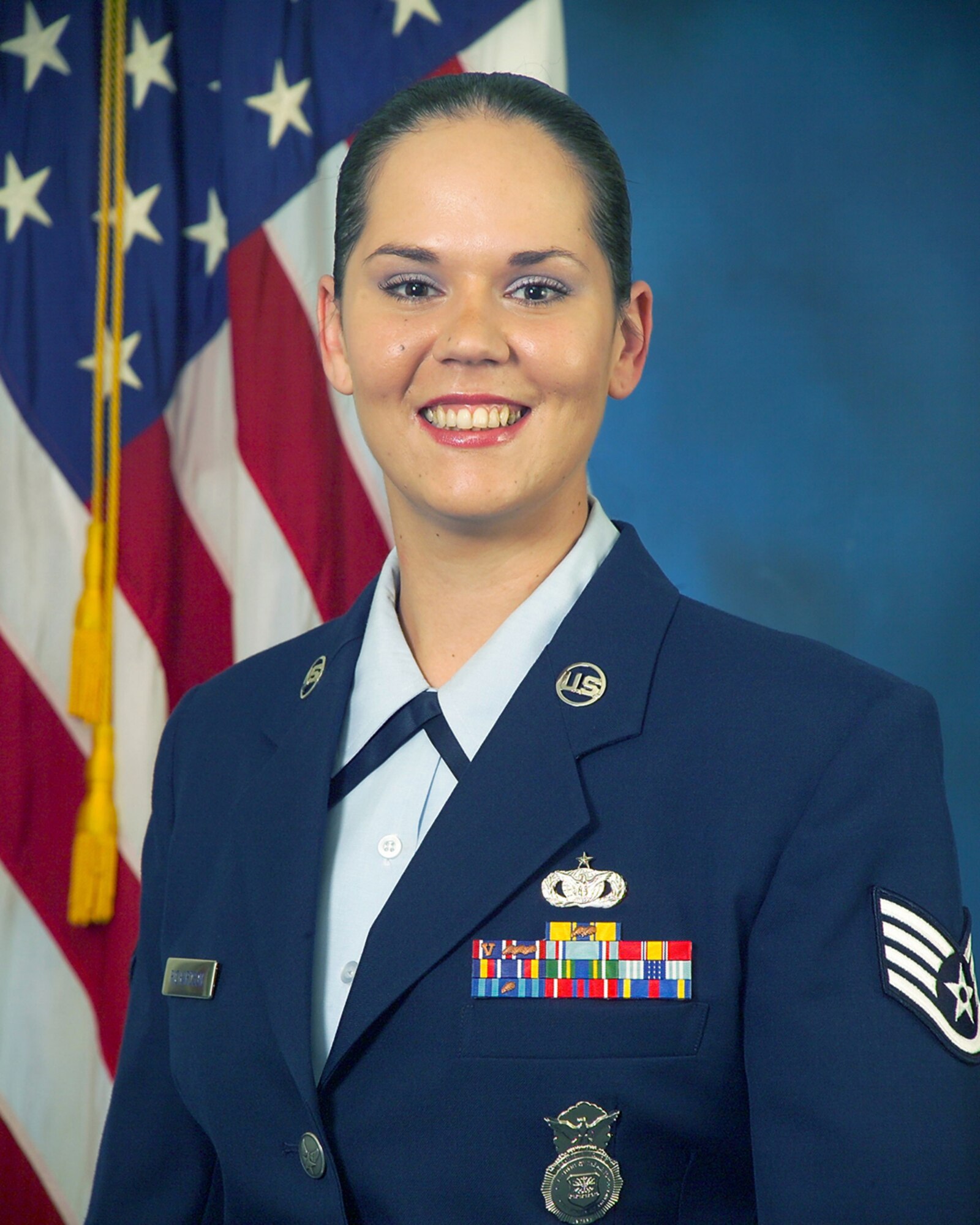 Staff Sgt. Carrieanne Richardson of the 66th Security Forces Squadron  was  selected for an immediate promotion to Technical Sergeant under the Stripes For Exceptional Performers program.  (U.S. Air Force photo).