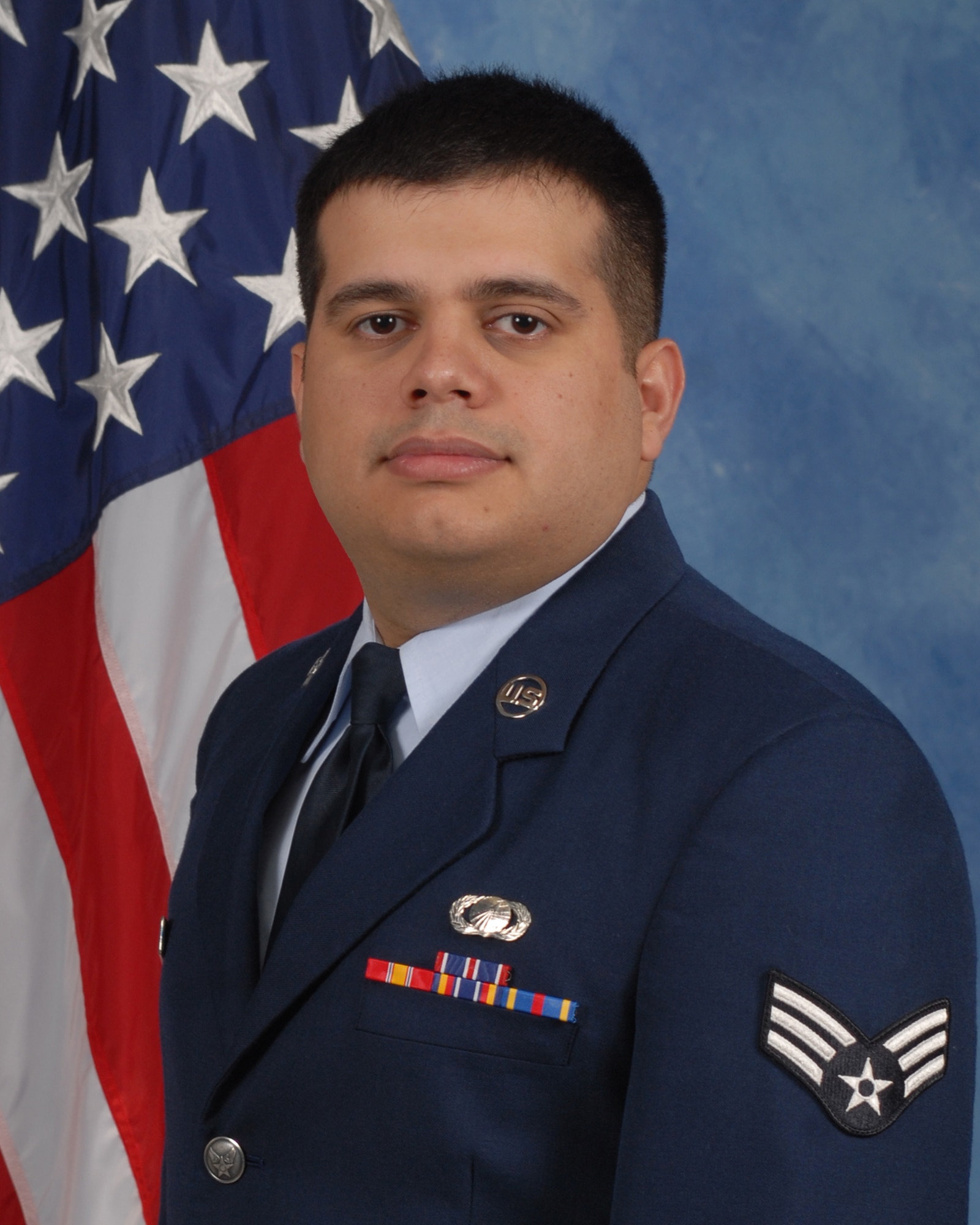 Senior Airman Francisco Manitas, 17th Comptroller Squadron is the 2009 Airman of the Year for the 17th Training Wing, Goodfellow AFB, Texas. The annual awards program recognizes both civilians and members in 16 categories of the Air Force, Army, Navy and Marines who are assigned to the wing, for their significant contributions to the 17 TRW, the community and mission. (U.S. Air Force photo/ Lou Czarnecki)