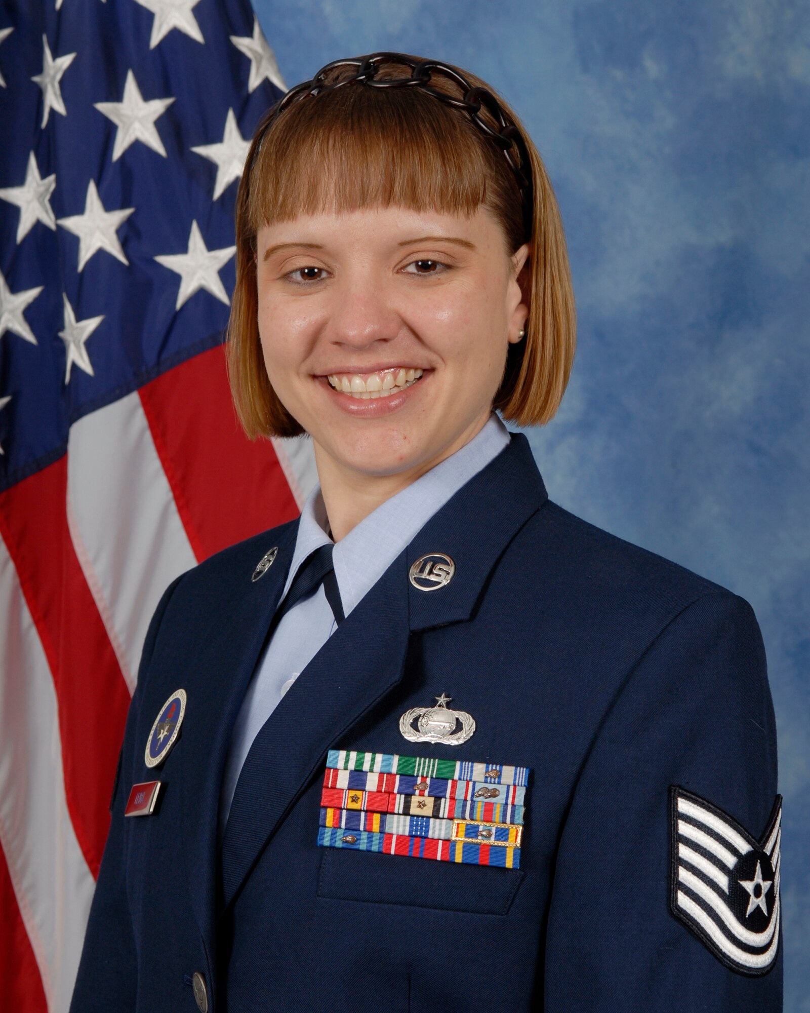 Tech. Sgt. Jennifer Klima, 315th Training Squadron is the 2009 Noncommissioned Officer of the Year for the 17th Training Wing, Goodfellow AFB, Texas. The annual awards program recognizes both civilians and members in 16 categories of the Air Force, Army, Navy and Marines who are assigned to the wing, for their significant contributions to the 17 TRW, the community and mission. (U.S. Air Force photo/ Lou Czarnecki) 