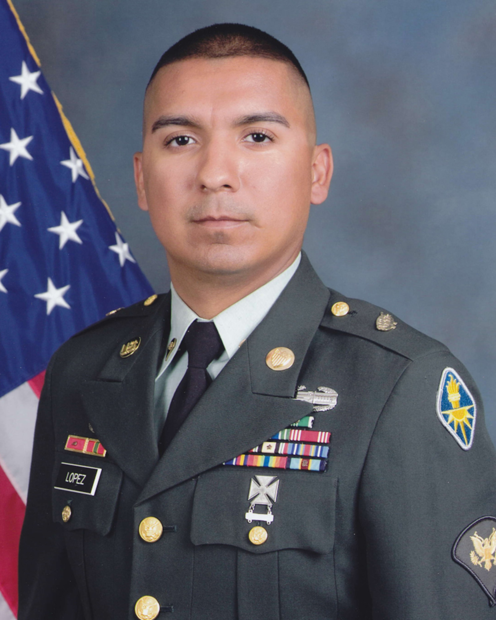 Cpl. Dennis Lopez, 344 Military Intelligence Battalion is the 2009 Army Soldier of the Year for the 17th Training Wing, Goodfellow Air Force Base, Texas. The annual awards program recognizes both civilians and members in 16 categories of the Air Force, Army, Navy and Marines who are assigned to the wing, for their significant contributions to the 17 TRW, the community and mission. (U.S. Air Force photo/ Lou Czarnecki)
