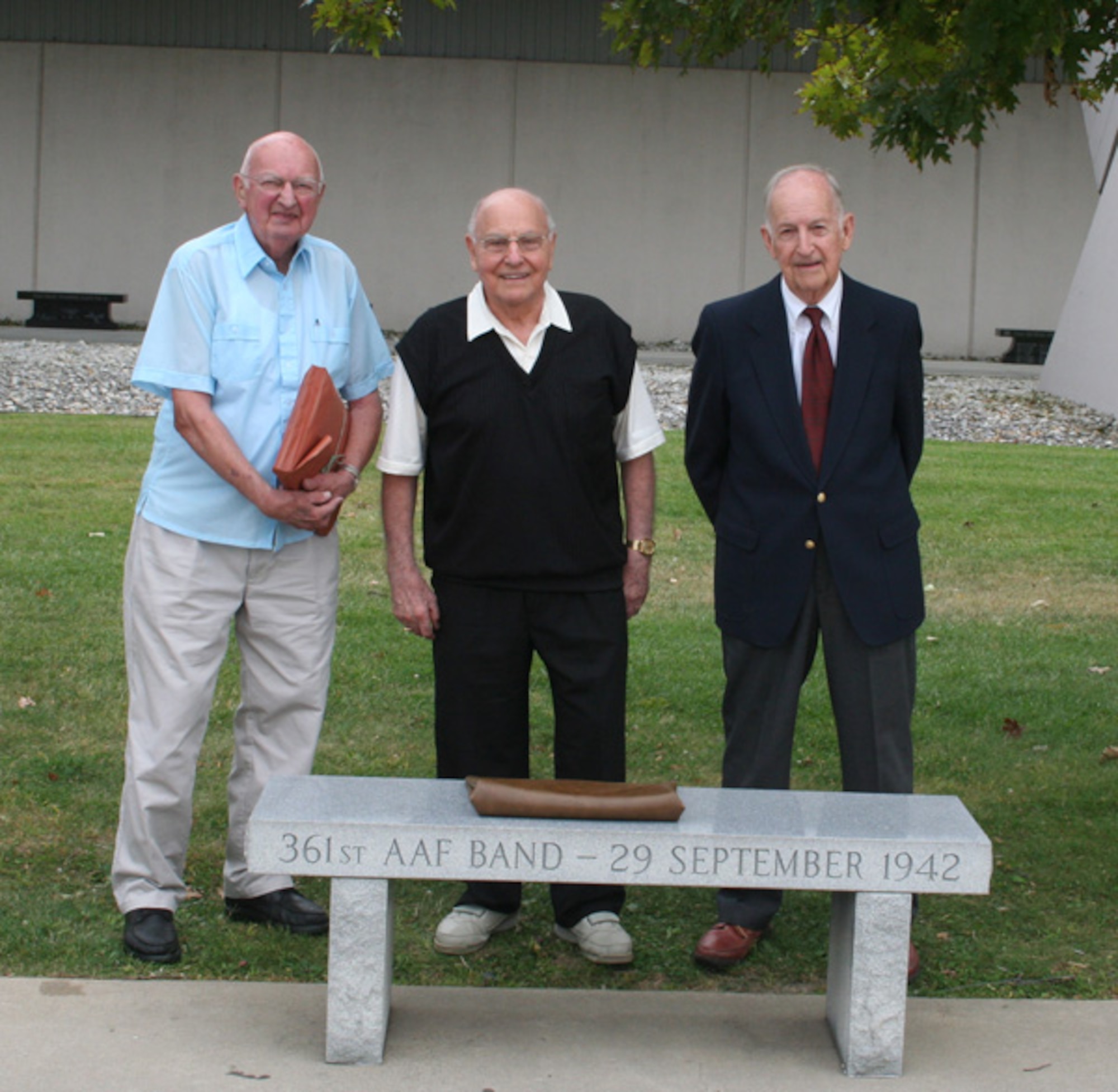 Band’s founder, Paul S. Shartle, and two of the band’s original members, Paul Royer, and Frank George.