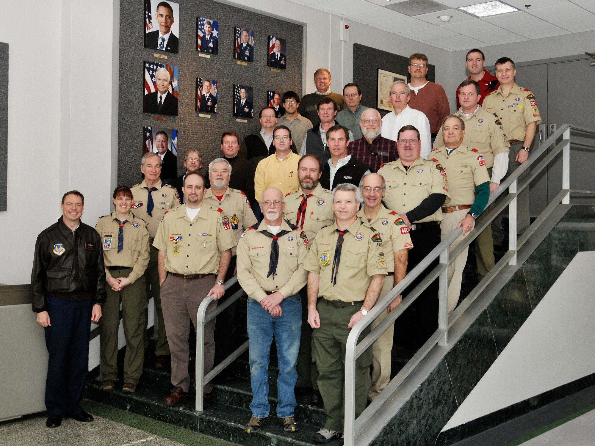 This is just a small representation of many Arnold Engineering Development Center personnel who are involved with local cub, boy and eagle scout troops in the surrounding counties. (Photo by Rick Goodfriend)
