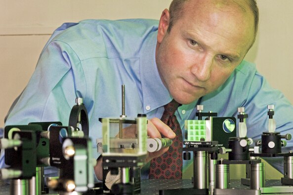 Dr. Richard Barry, at his NASA work station, uses a Ditherless Quadrature Phase Detector to find exoplanet tens of trillions of miles from the Earth's solar system. Dr. Barry credits the Air Force and a CCAF degree for his academic and professional achievement. (Courtesy photo)