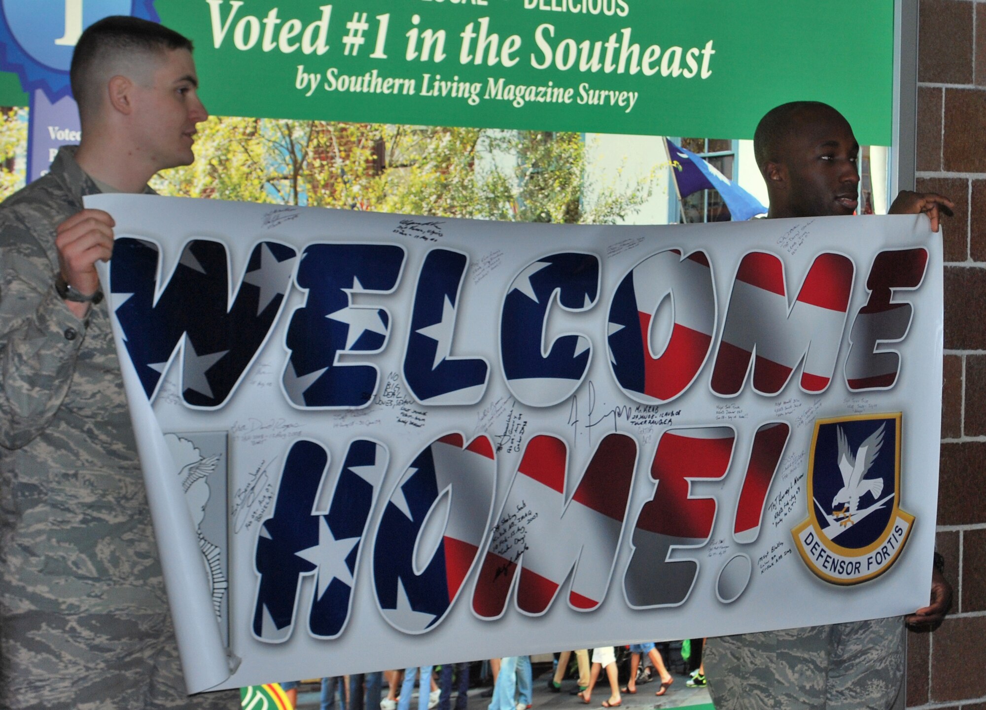Reservists from the 315th Security Forces Squadron here at Charleston Air Force Base, S.C., returned home from a seven month deployment to Kirkuk Regional Air Base, Iraq, Sunday, Jan. 31. Coworkers, friends and families gathered in the base passenger terminal to welcome the Charleston reservists back home. (Photo by Master Sgt. Cynthia Learn/ Released)