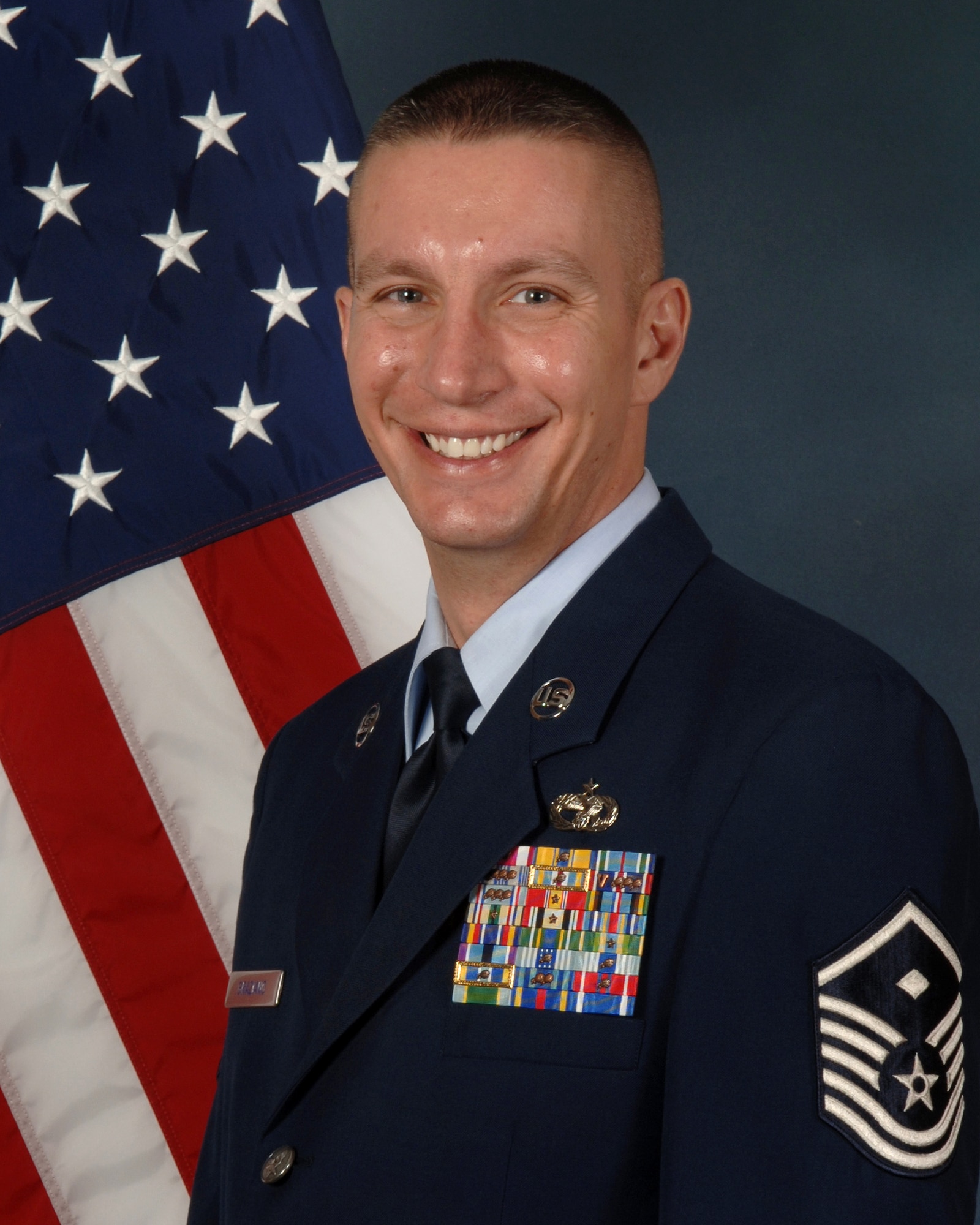 The Team Buckley first sergeant of the year is Master Sgt. Frank Graziano, 460th Medical Group. Sergeant Graziano is also the 460th Space Wing first sergeant of the year. (U.S. Air Force photo)