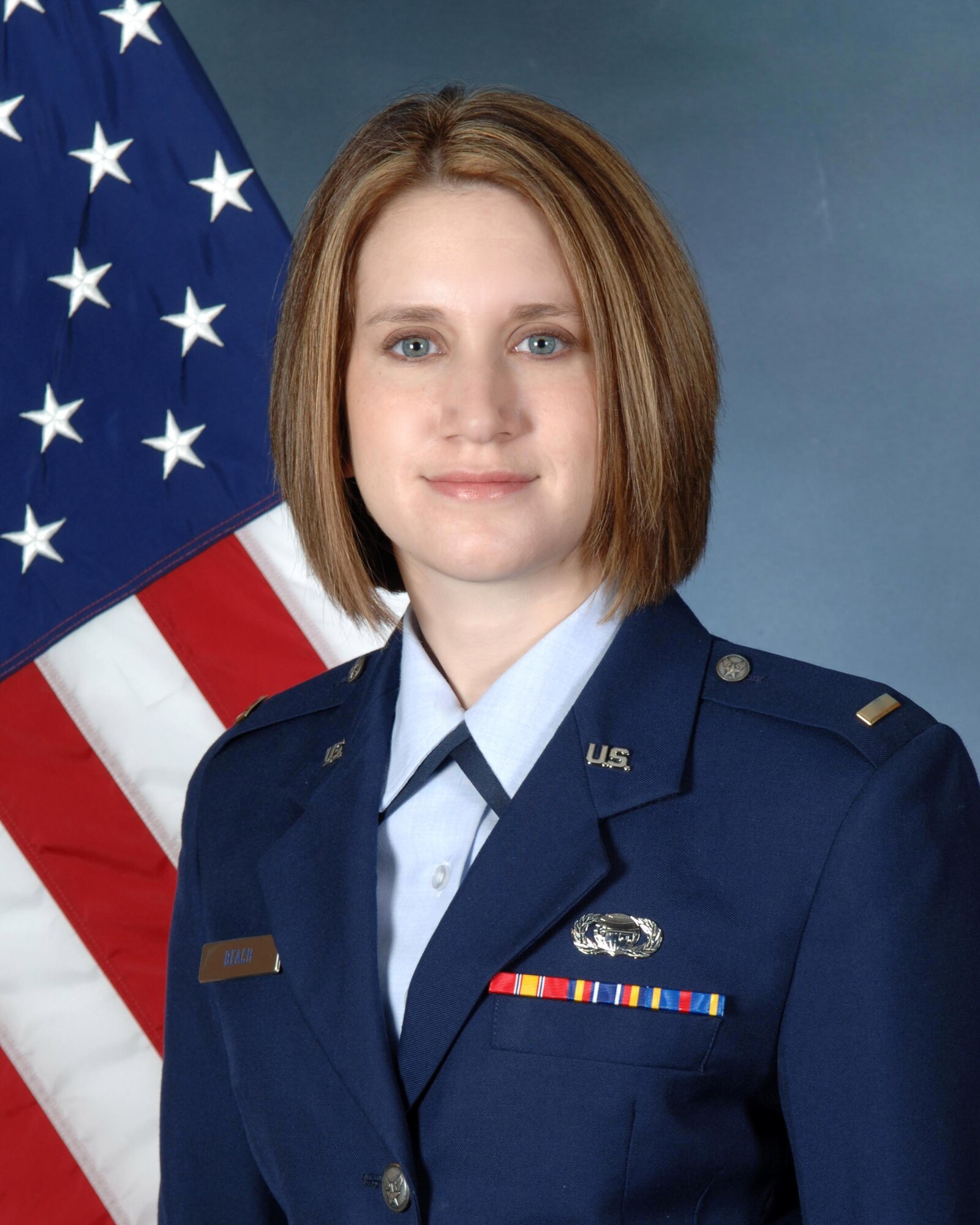 The Team Buckley company grade officer of the year is 1st Lt. Shana Beach, 566th Intelligence Squadron. (U.S. Air Force photo)