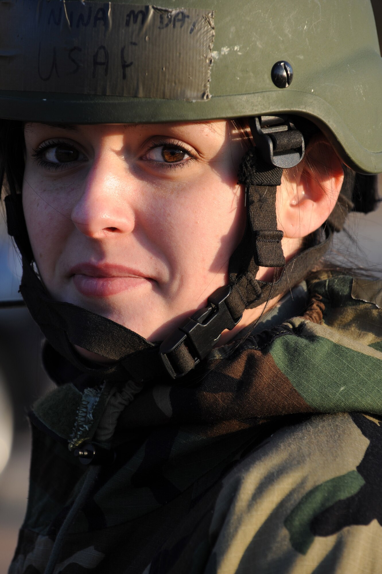 SHAW AIR FORCE BASE, S.C. -- Senior Airman Nina Day, 20th Fighter Wing command post, participates in a phase II operational readiness exercise Feb. 8. Shaw performs these exercises to ensure Airmen remain ready and fit for deployment. (U.S. Air Force photo/Airman 1st Class Neil D. Warner)