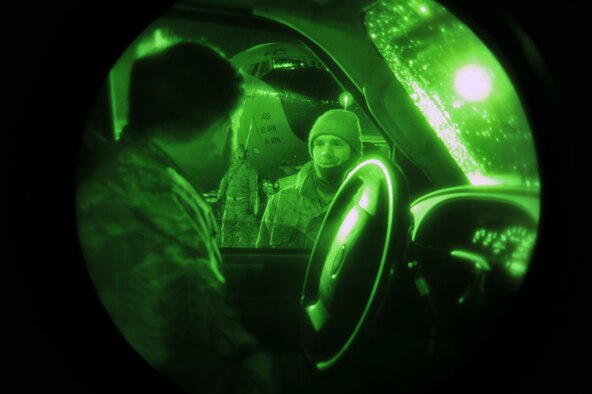 Airman 1st Class Andrew Flanagan, 92nd Aircraft Maintenance Squadron crew chief, reports progress of fueling the jet to Tech. Sgt. Michael Clackum, 92nd AMXS flight line expeditor. The flight line expeditor has the responsibility to get the crew chiefs out to the aircraft that need attention, whether something needs to be fixed, inspected or preflighted.