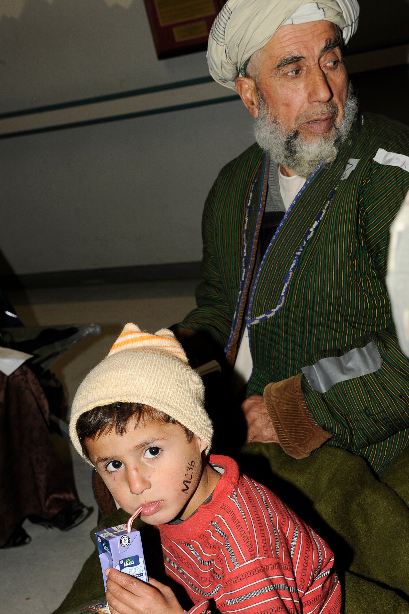 Avalanche survivors wait to be seen at Craig Joint Theater Hospital, Bagram Airfield, Feb. 9, 2010. Dozens of Afghans were taken to Bagram Airfield after an avalanche struck a mountain pass in the Parwan province in north eastern Afghanistan. (U.S. Air Force photo by/ Tech. Sgt. Jeromy K. Cross/released)
