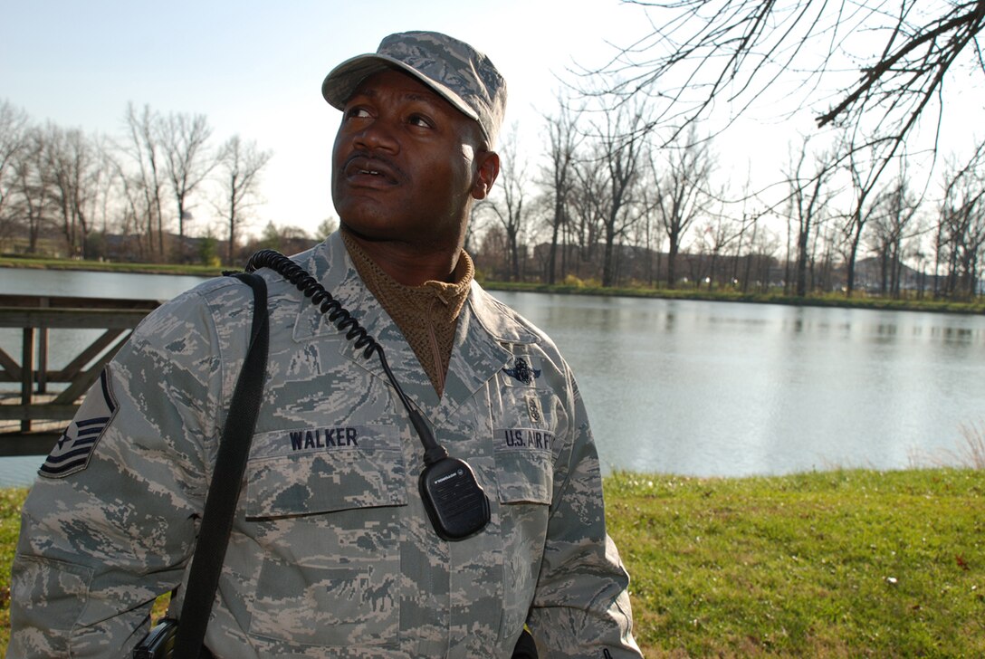 Did you know Air Force Reservist Master Sgt. Rico Walker is an Aeromedical Evacuation Squadron member, and he is also a security forces augmentee at Scott Air Force Base? He assists 375th Security Forces Squadron members in any capacity they need.  Sergeant Walker, a long-time member of the 932nd Aeromedical Evacuation Squadron, jumped at the opportunity to work in another military
specialty.  "It has been an on the job training experience from the start, and I've worked with some top-notch people," he said.  (U.S. Air Force photo/Tech. Sgt. Dan Oliver)