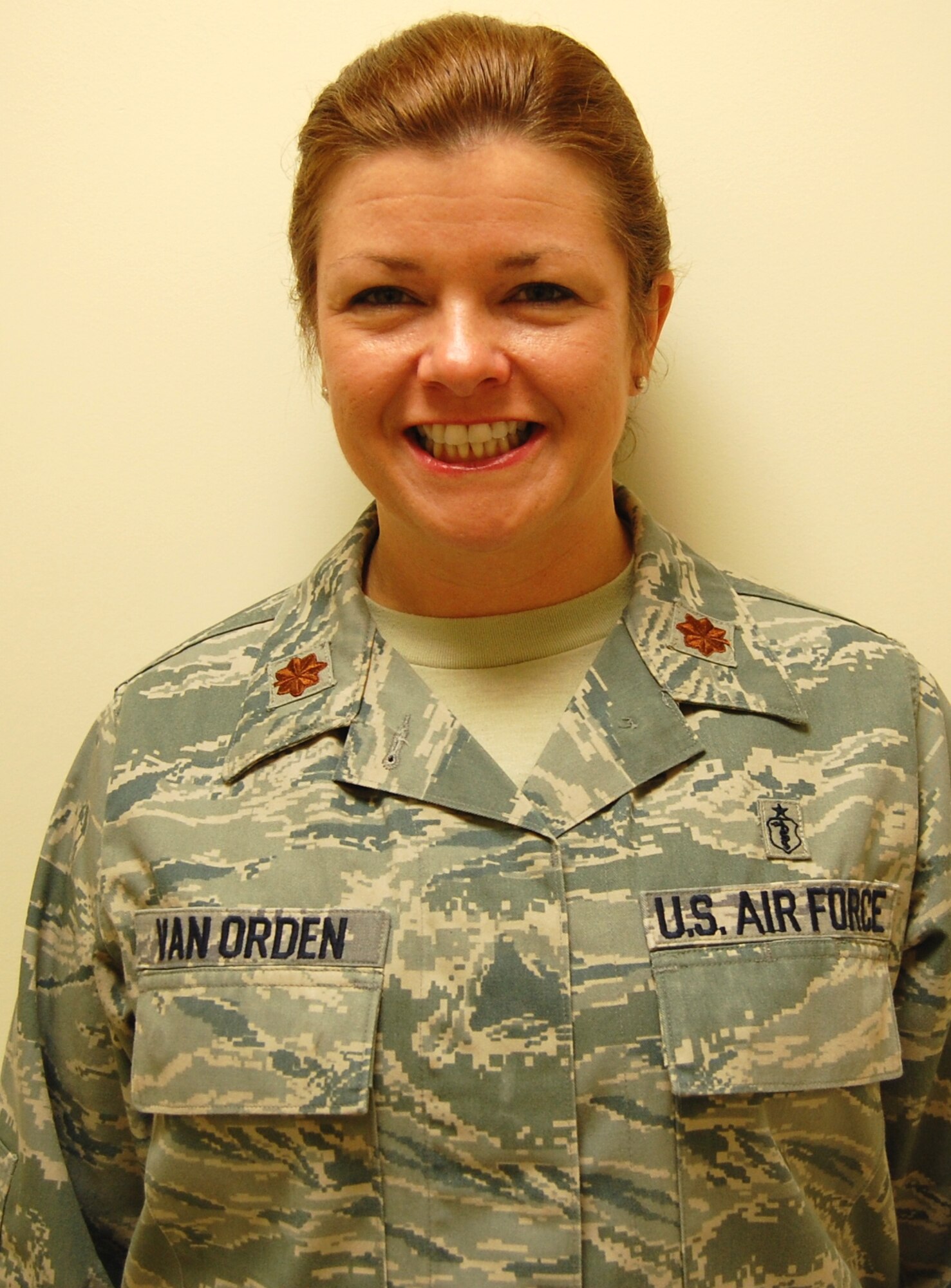 Maj. Stacey Van Orden earned the field grade dietitian nutritional medicine award.   She is assigned to the 81st Diagnostics and Therapeutics Squadron nutritional medicine flight.  (U.S. Air Force photo by Steve Pivnick)
