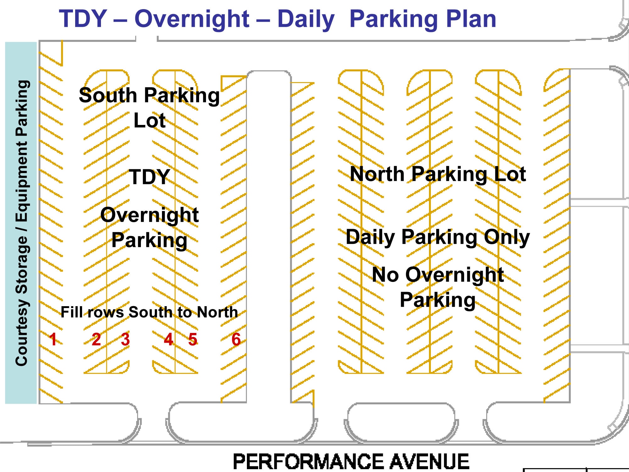 128th Air Refueling Wing South TDY/overnight parking lot map