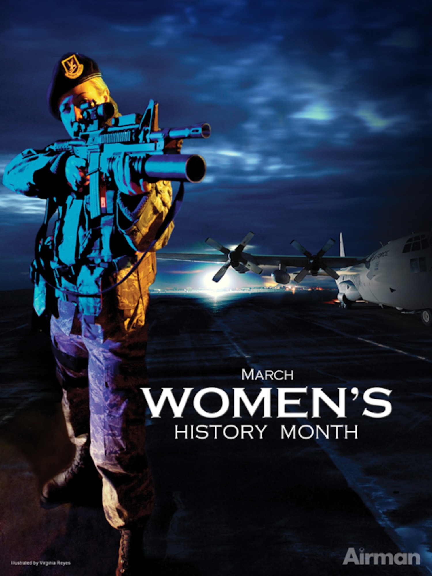 Woman's History Month Poster, 2010.  Ceated by Virginia Reyes of the Defense Media Activity-San Antonio.  Air Force Link does not provide printed posters but a PDF file of this poster is available for local printing. Requests can be made to afgraphics@dma.mil. Please specify the title and number.