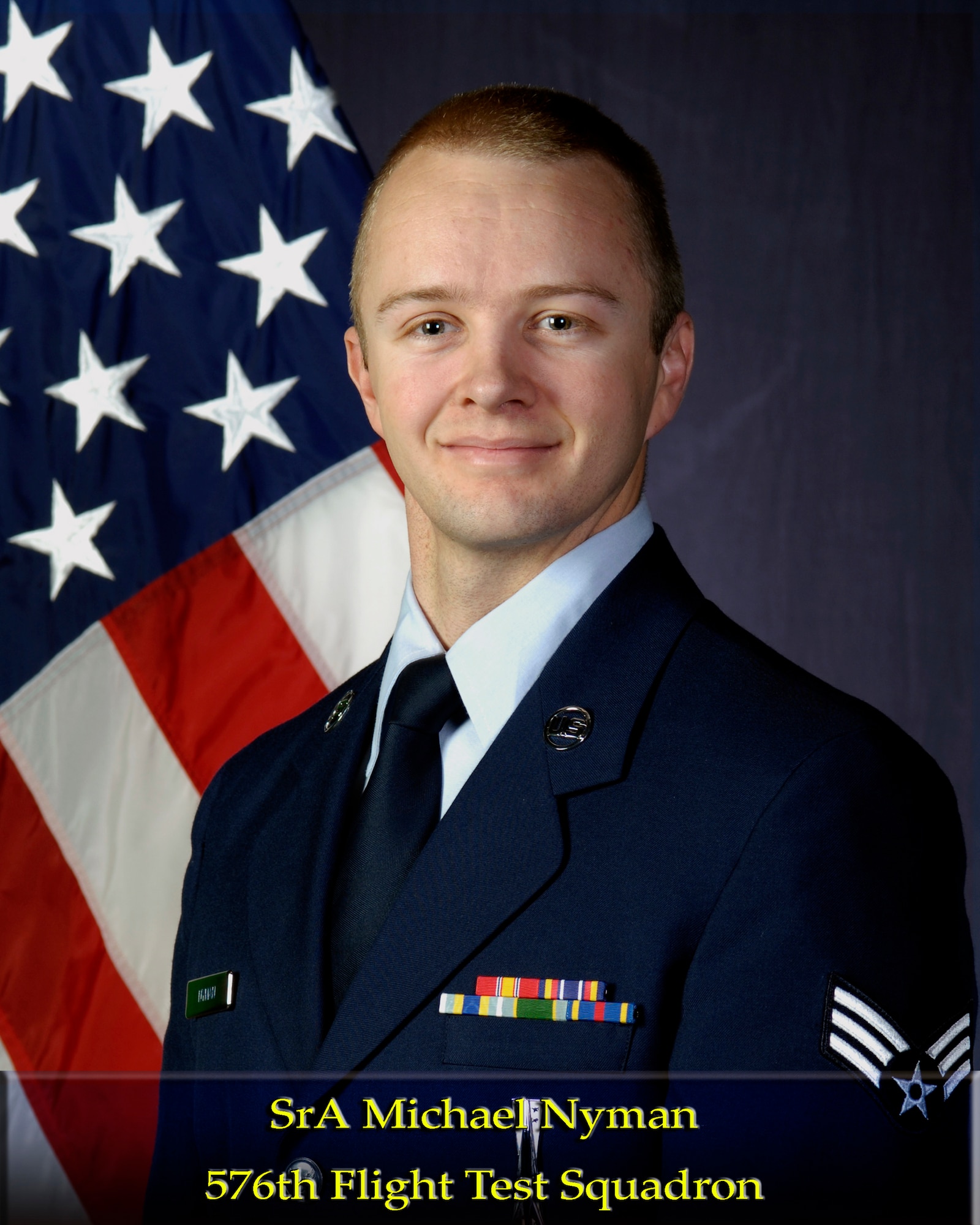 VANDENBERG AIR FORCE BASE, Calif. --  Senior Airman Michael Nyman, of the 576th Flight Test Squadron, is the Vandenberg Associate Unit Airman of the Year for 2009. (U.S. Air Force photo)