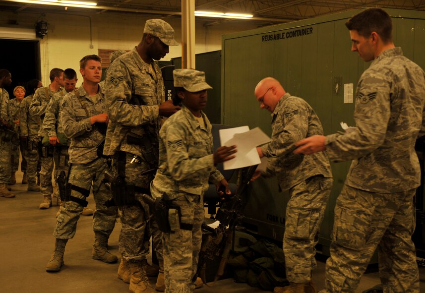 MOODY AIR FORCE BASE, Ga. --  Several members of the 820th Security Forces Group return here Feb. 11, after providing support in Haiti for approximately two weeks. As the security situation improved and Haitian authorities began to regain control, fewer U.S. military forces were needed. (U.S. Air Force photo by Staff Sgt. Schelli Jones)