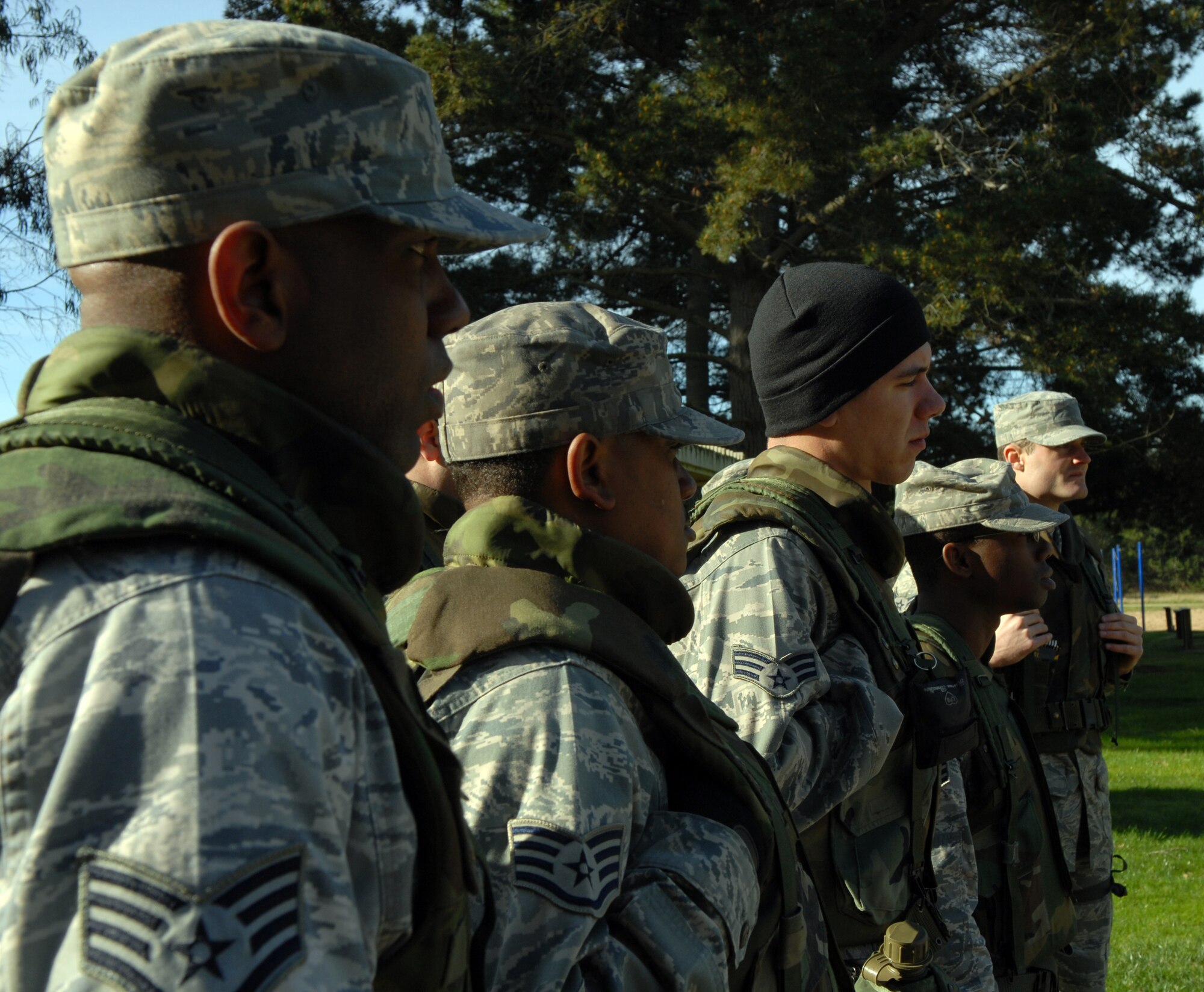 VANDENBERG AIR FORCE BASE, Calif. -- Members of Team Vandenberg learn self-aid and buddy care during a North Star exercise at Cocheo Park here Thursday, Feb. 10, 2010. North Star is designed to teach Airmen the combat skills needed while deployed. (U.S. Air Force photo/Airman 1st Class Kerelin Molina)