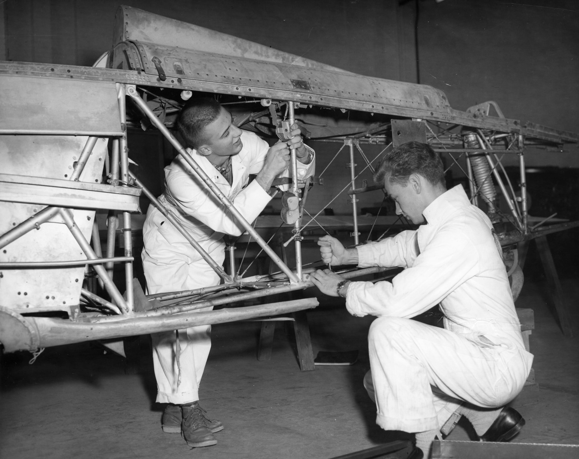 The museum's P-6E airframe was restored by the Department of Aviation Technology at Purdue University in 1963. (U.S. Air Force photo)