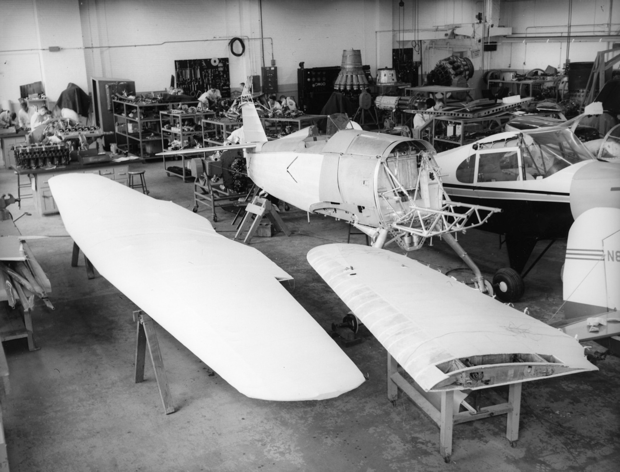 The museum's P-6E airframe was restored by the Department of Aviation Technology at Purdue University in 1963. (U.S. Air Force photo)