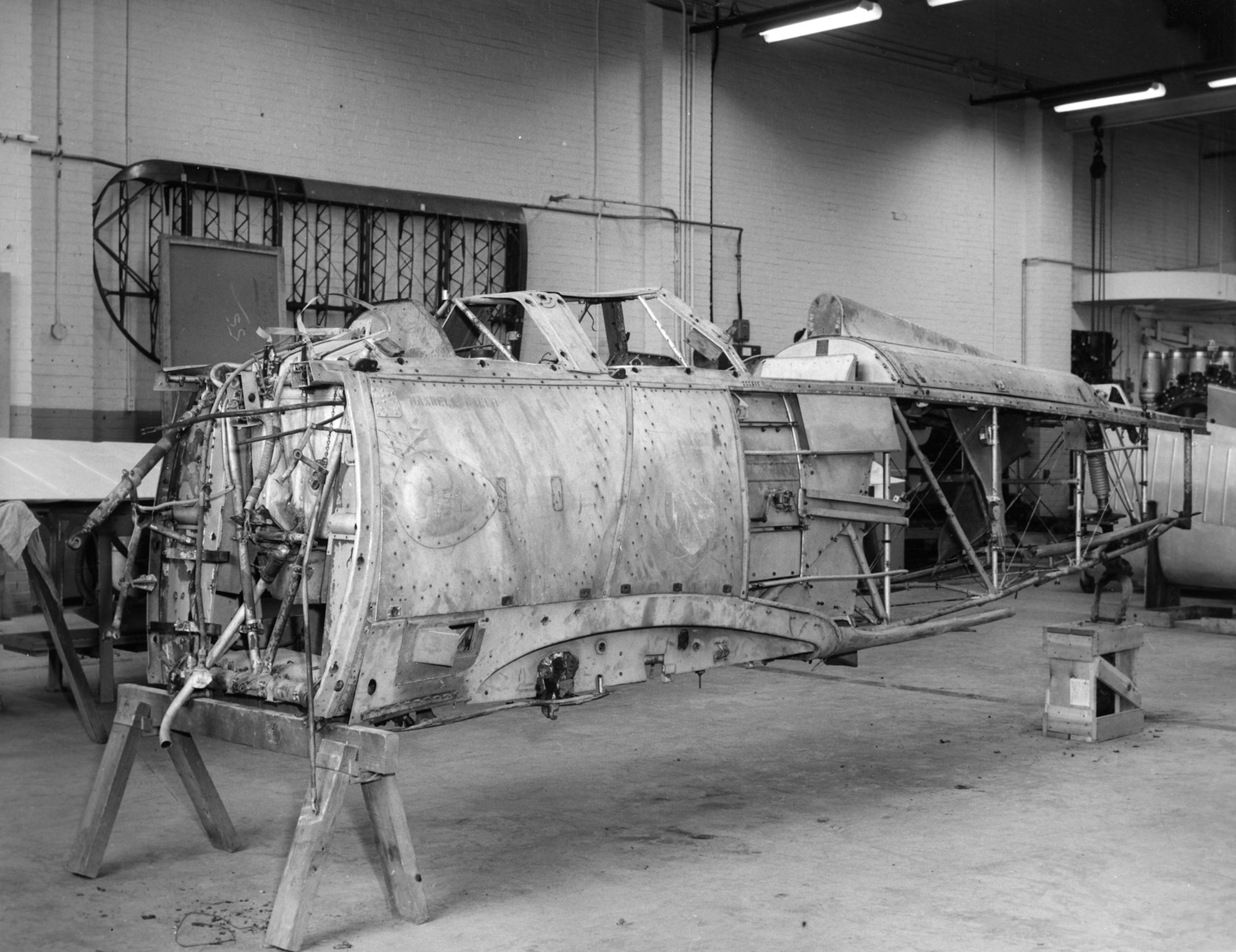 The museum's P-6E airframe was restored by the Department of Aviation Technology at Purdue University in 1963. (U.S. Air Force photo)