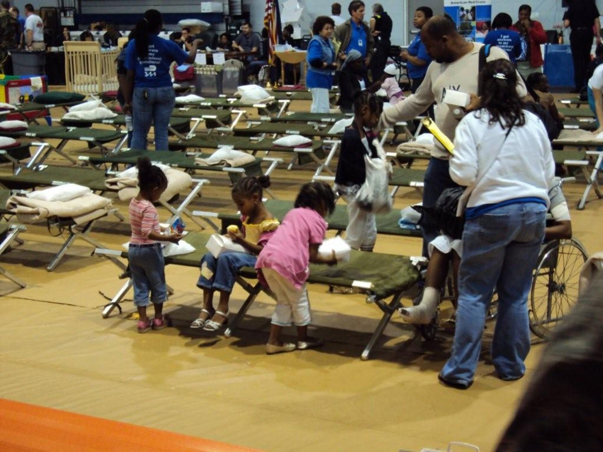 In a text message on Jan. 28 from Homestead Air Reserve Base, 940th Services Flight member Master Sgt. Henry Brown wrote, “Processing the Haitian people coming through. Assisting them off the plane, giving their luggage to customs to get inspected, wiping down cots and changing the linen. It’s kind of a bed-down mission, only they don’t sleep here.  Once their bus is here, they’re on their way.  We are just expediting that process and making them comfy at the same time.”  Master Sgt. Brown and six other 940th Services Flight volunteers deployed last month to Homestead ARB in support of Operation Unified Response.  Due to changes in the mission, the group returned to Beale Air Force Base, Calif., on Jan. 29, 2010. (U.S. Air Force Photo/Master Sgt. Henry Brown)