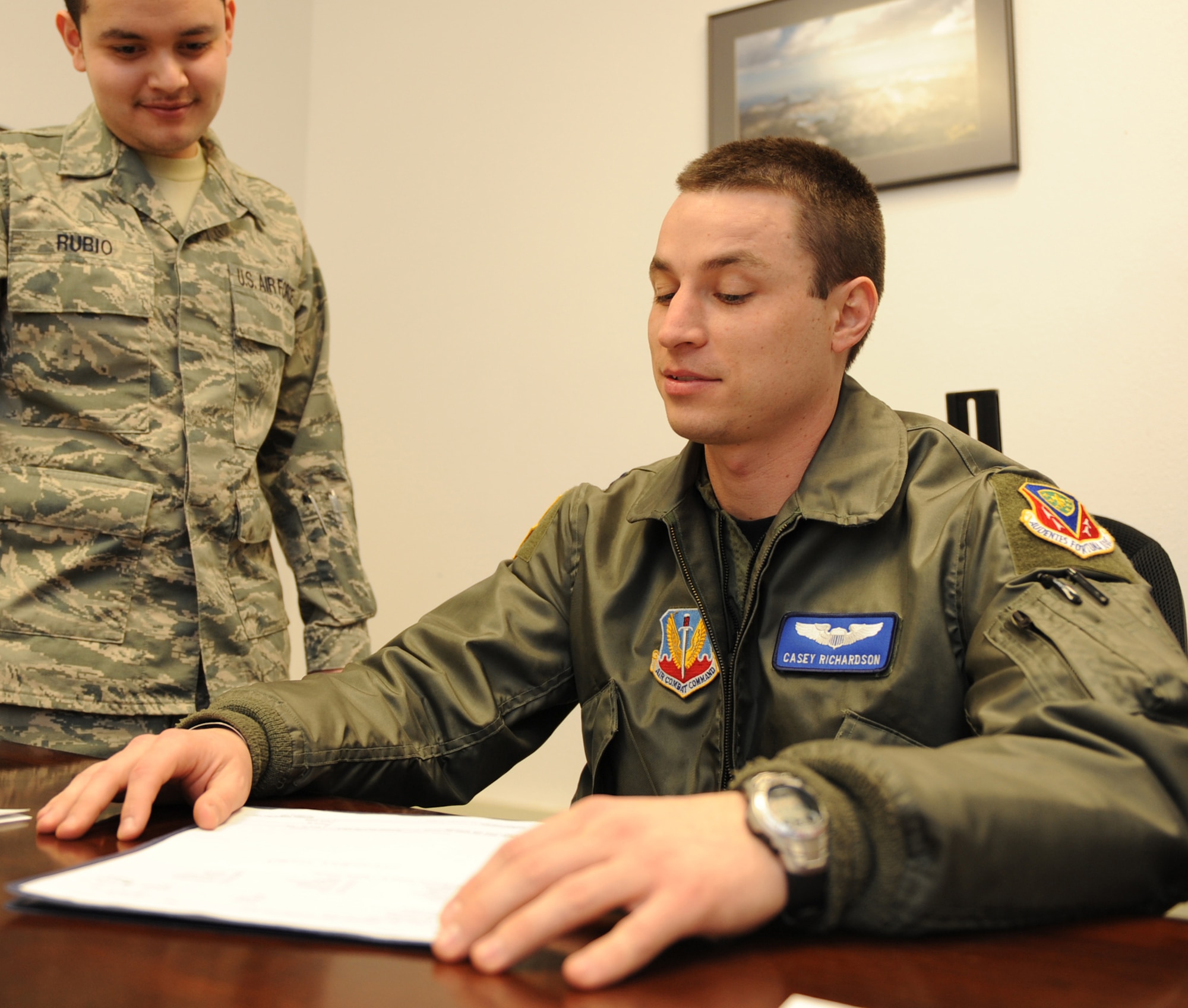 MOUNTAIN HOME AIR FORCE BASE, Idaho – Capt. Casey Richardson serves as the 366th Operations Group executive officer. (U.S. Air Force photo by Airman 1st Class Renishia Richardson)

