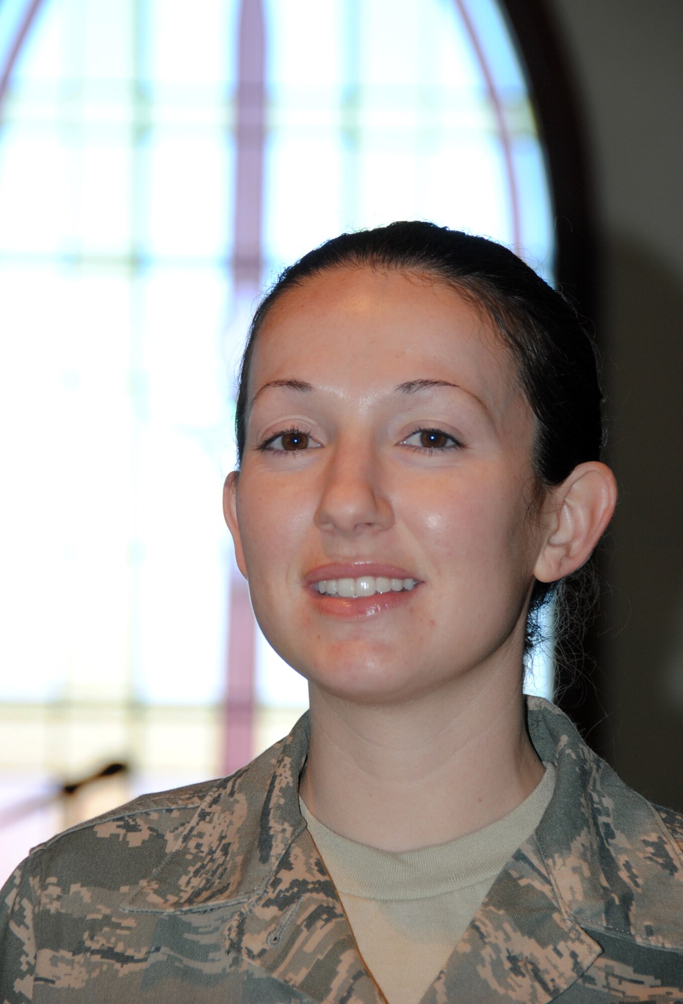 Staff Sgt. Jessica Wilson is the Outstanding Chaplain Assistant Airman in the Air Education and Training Command for 2009. She has worked at the Vance AFB Chapel for the past six years. (U.S. Air Force photo/ Joe B. Wiles)