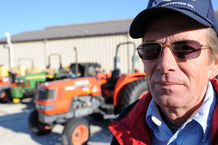 Chuck Ely supervises grounds maintenance on Joint Base Charleston Feb. 17. Mr. Ely is the project manager for Joppa Maintenance Company on the base and was recently recognized by 628th Air Base Wing Commander Col. Martha Meeker for his team's outstanding upkeep of the base. During the summertime, Mr. Ely oversees around 30 workers and is responsible for the grounds maintenance of 1,500 acres. (U.S. Air Force photo/Senior Airman Katie Gieratz)(RELEASED)
