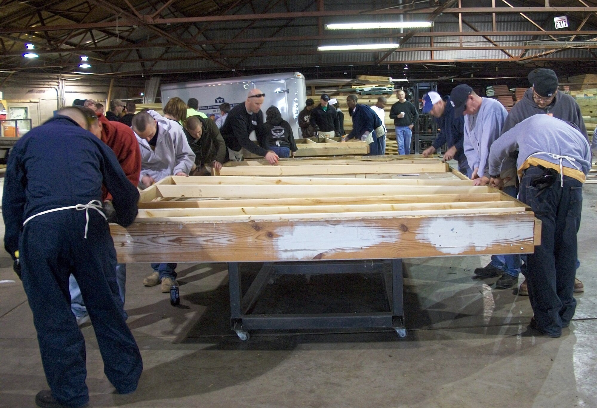 2nd Aircraft Maintenance Squadron members help build homes through the Habitat for Humanity San Antonio, Texas, branch. (U.S. Air Force courtesy photo)