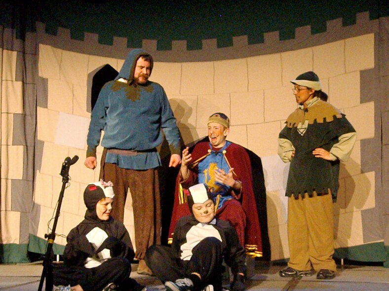 DALLAS, Texas -- Three Dyess dependents traveled to Dallas, Texas, Jan. 24 to participate in a joint Air Force and Navy production. Dallis Seeker 13, Audrey Seeker 10 and Kaelyn Matthews 13 made up three of the 17 children that participated in the play Robin Hood that focused on working together