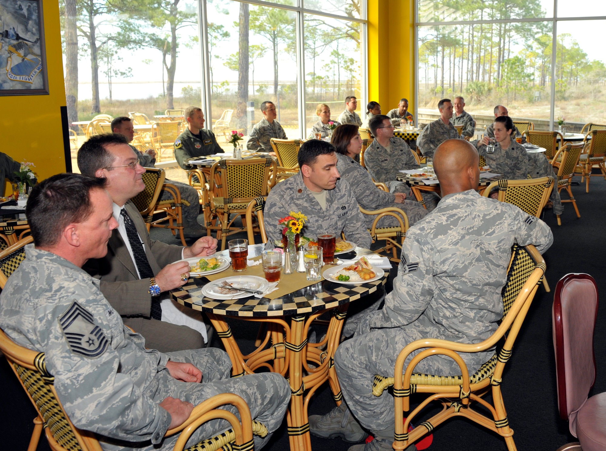 Team Tyndall members attended the Air Force Assistance Fund Campaign Feb. 9 at the Heritage Club. (U.S. Air Force photo by Airman 1st Class Rachelle Elsea)