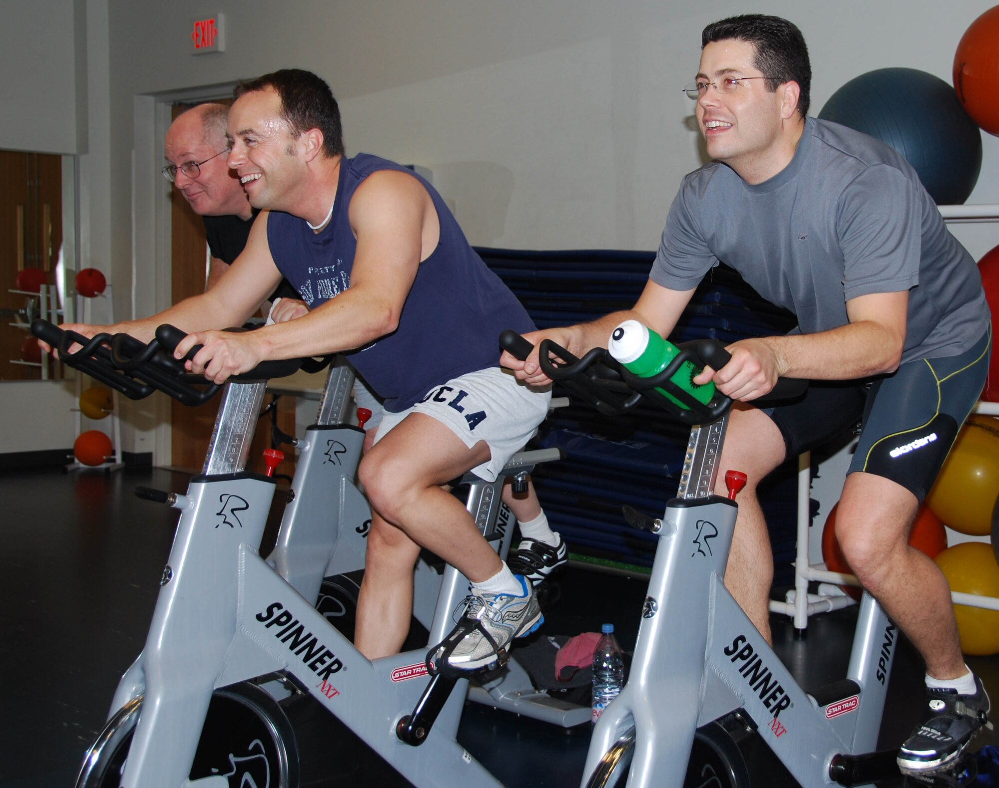 JOINT BASE MCGUIRE-DIX-LAKEHURST, N.J. -- Members of the 514th Air Mobility Wing Bike MS:City-to-Shore Team prepare for the two-day 150-mile bike-a-thon set for Sep 25 beginning in Cherry Hill, N.J; with an overnight in Ocean City, N.J. (U.S. Air Force photo/Master Sgt. Donna T. Jeffries)   
