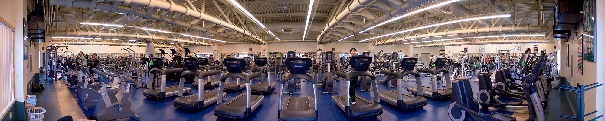 KUNSNAN AIR BASE, Republic of Korea-The base gym offers the latest in cardio and strength training equipments to fit any training plan and accommodate an assortment of workout routines, whether weights or cardio. (U.S. Air Force photo Senior Airman Jonathan Steffen)
