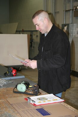 WRIGHT-PATTERSON AIR FORCE BASE, Ohio - Mr. Craig Hunt, 445th Maintenance Group, sheet metal repair inspector, was named the Air Force Reserve Command 2009 Lieutenant General Leo Marquez Outstanding Aircraft Maintenance Person of the Year, Civilian Technician category Feb. 5. (U.S. Air Force photo/Stacy Vaughn)