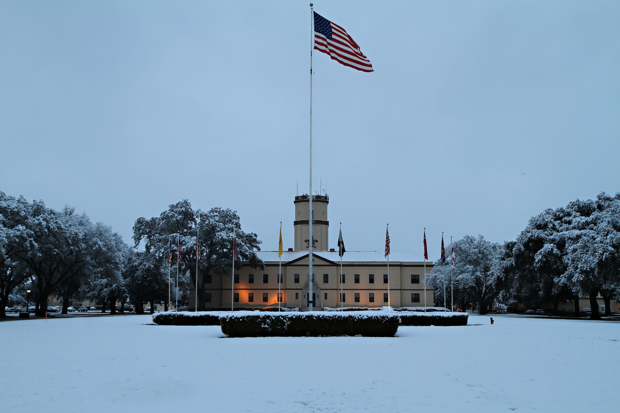 BARKSDALE AIR FORCE BASE, La. -- Two and a half inches of snowfall covered Barksdale AFB and surrounding areas between Feb. 11 and 12. The last time Barksdale saw a significant amout of snowfall was February of 2004. (Courtesy Photo)