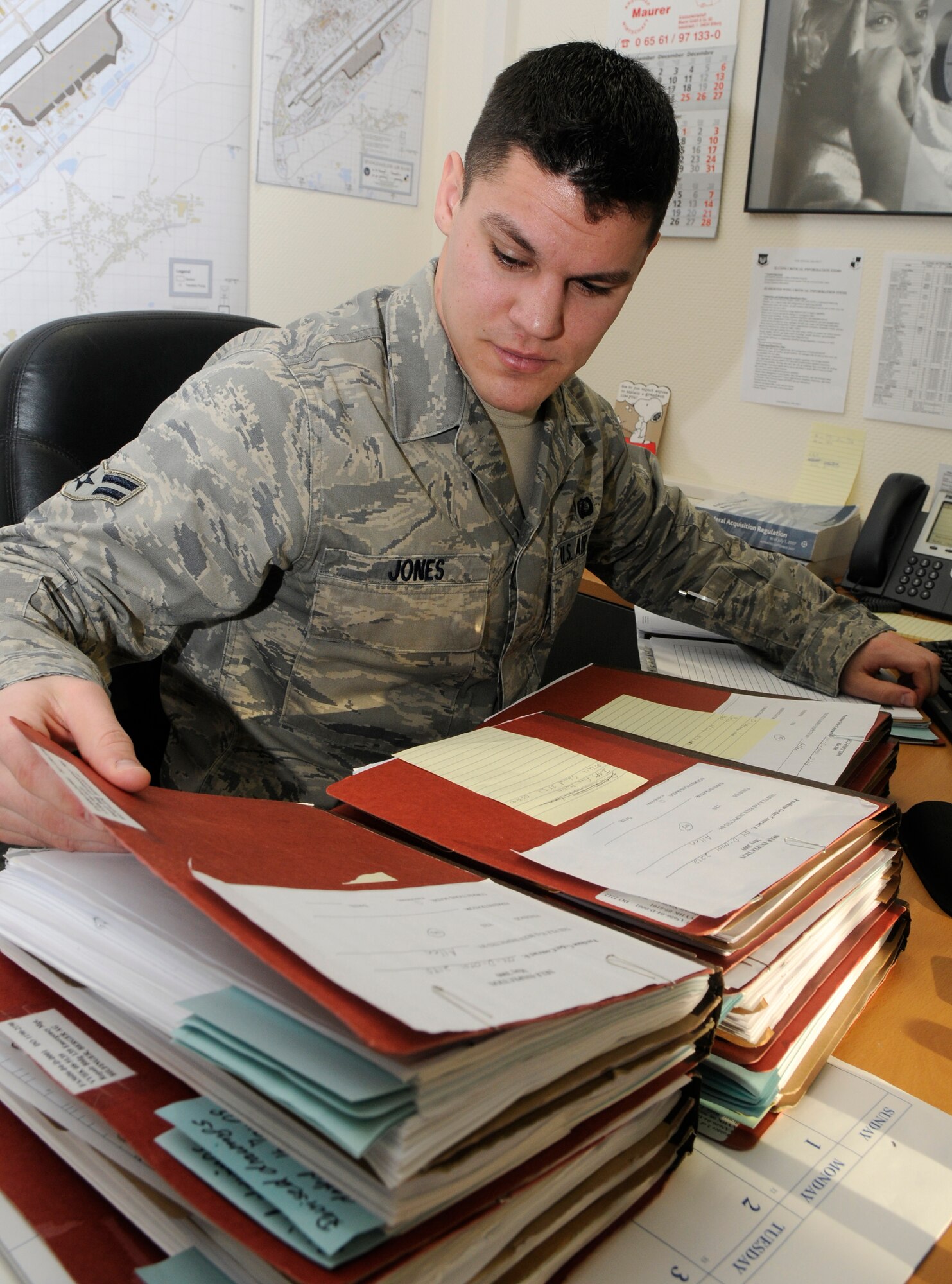 SPANGDAHLEM AIR BASE, Germany - Airman 1st Class Gregory Jones, 52nd Contracting Squadron, is the Top Saber Performer for the week of Feb. 19 - Feb. 25. (U.S. Air Force photo/Airman 1st Class Staci Miller)