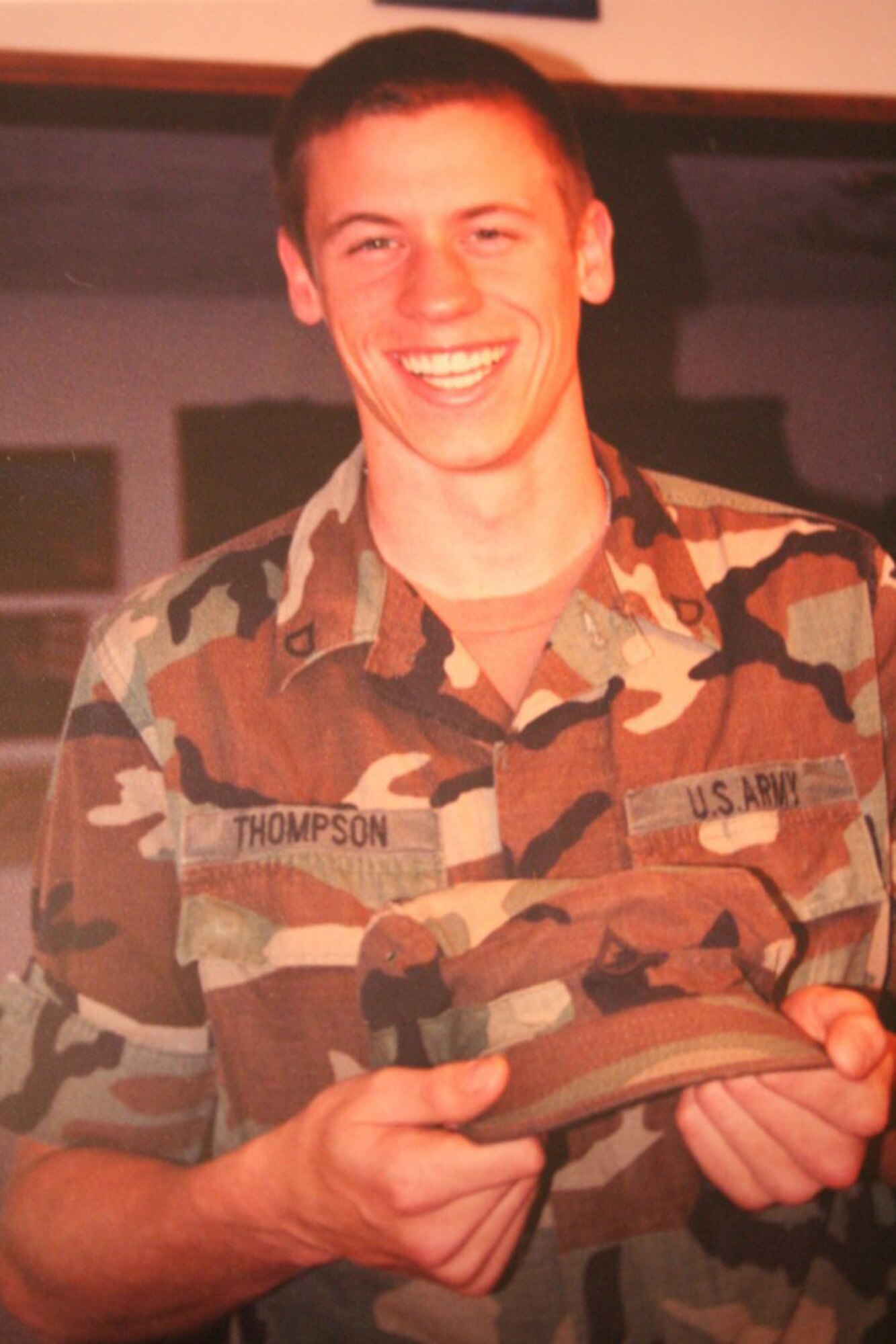 Army Staff Sgt. Dan Thompson, Wisconsin Army National Guard, was one of two close friends of Senior Airman Andrew Blasiman, 100th Communication Squadron, killed in an improvised explosive device attack on Kandahar City, March 2009, three weeks to the day from when Airman Blasiman left his deployment and arrived home at RAF Mildenhall. Army Staff Sgt. Skylar Patch, Illinois Army National Guard, was also killed in the same attack. Airman Blasiman said he was devastated at the news, which he read about in the Stars and Stripes newspaper. "I broke down in tears, and was absolutely crushed. You just never think you're going to read a name in the paper that you know -- I was just talking to them three weeks earlier. Reading that was probably one of the worst days of my life," he said. (Courtesy photo)