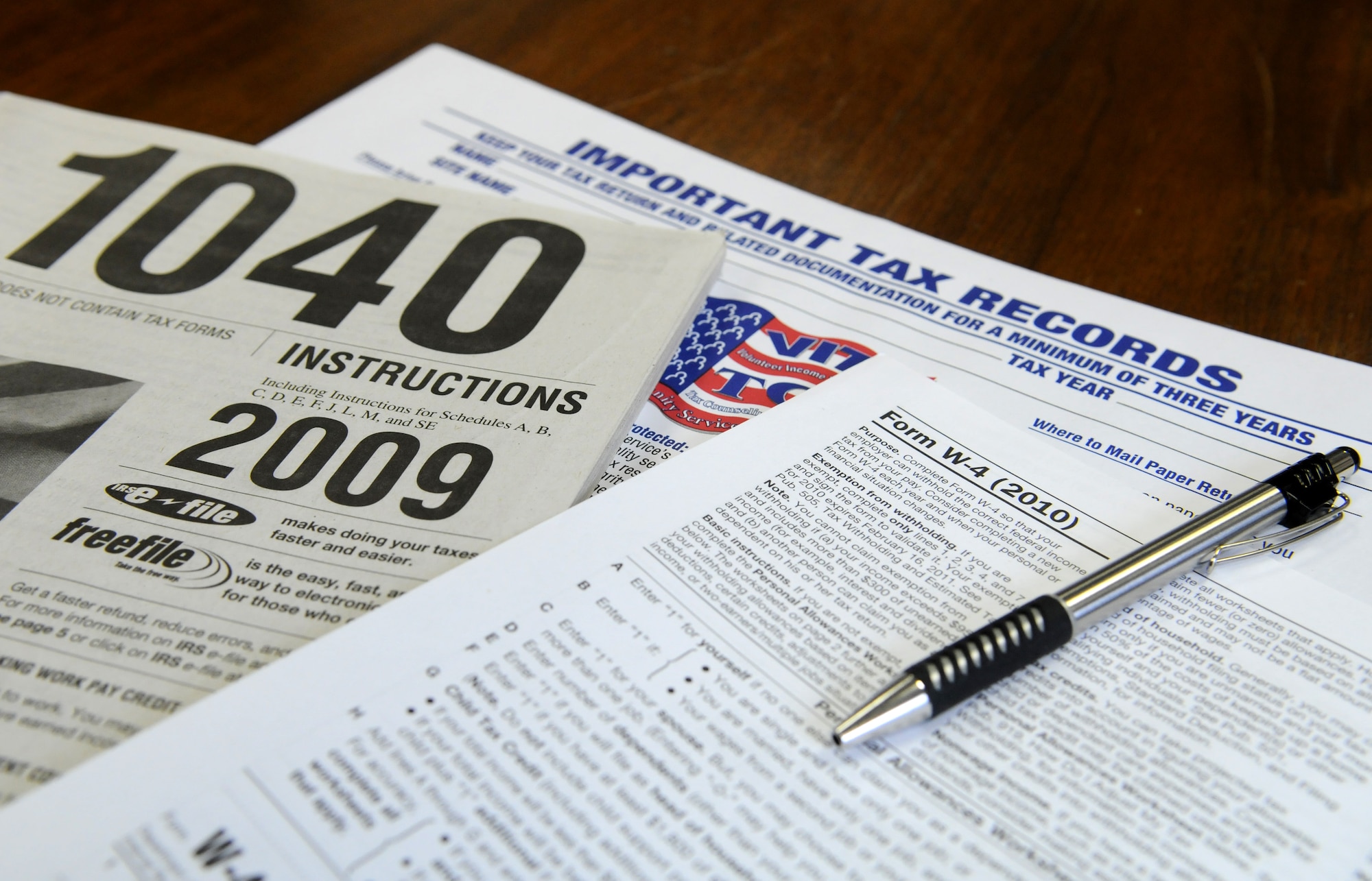 RAF MILDENHALL, England – The 100th Air Refueling Wing is providing free tax services for U.S. personnel on the second floor of Bldg 424. The tax centers hours of operation are 9 a.m. to noon and 1 p.m. to 4 p.m. Monday through Friday until the end of the tax season June 15.  Simple returns for married or single Airmen can be made by emailing a W-2 to 100.ARW.taxcenter@mildenhall.af.mil .  The tax center is also looking for volunteers to help file taxes for more information contact Sergeant Palaruan at 238-1978. (U.S. Air Force Photo/ Staff Sgt. Jerry Fleshman)