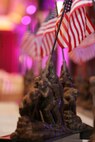 Statues of the flag raising at Iwo Jima, an iconic Marine Corps battle, were presented to Iwo Jima veterans at the 2010 Iwo Jima Survivors of New York Dinner, February 20, 2010 at the Chateau Briand, Carle Place, New York.  The memorial dinner was hosted by Hope for the Warriors, in honor the 65th Anniversary of the battle of Iwo Jima. (Official Marine Corps photo by Sgt. Randall A. Clinton)