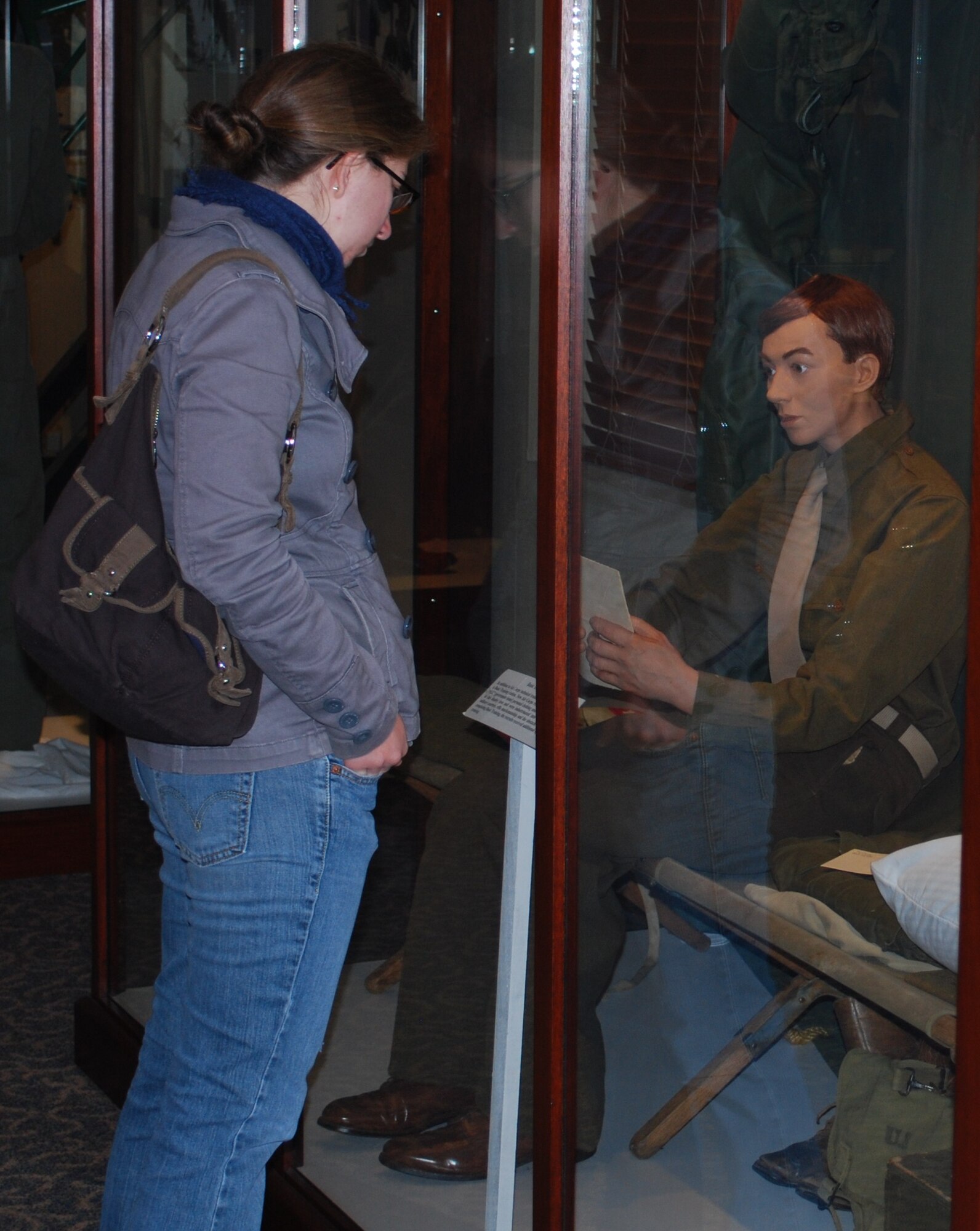 Members of Americorps Volunteers viewed exhibits, and learned about Sheppard history, at the Heritage Center as they started their tour of Sheppard Air Force Base Feb. 19.  Americorps Volunteers is an organization that allows volunteers of all ages to address critical needs in their community.  (U.S. Air Force photo/Tech Sgt. Vernon J. Cunningham)