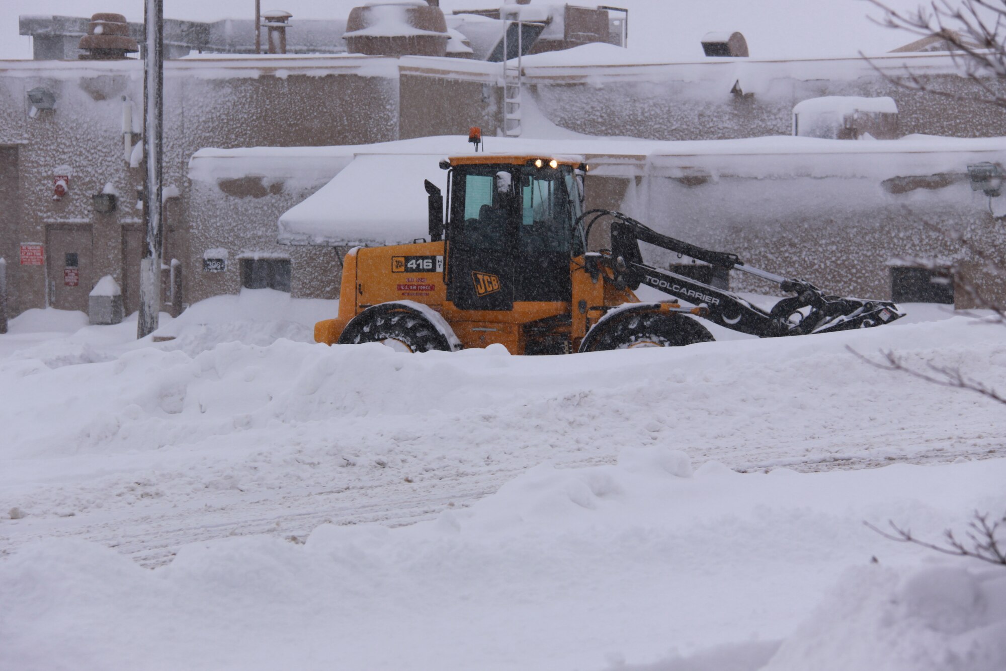 Base clean up and snow removal continue at the 911th Airlift Wing, Air Force Reserve Command, in preparation of another storm front heading toward Pittsburgh.
