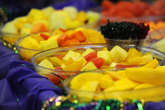 Sample food items were taste tested at the Second Annual Force Support Squadron Food Show here Feb. 18. (U.S. Air Force photo/Senior Airman Daniel Owen)