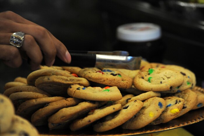 Sample food items were taste tested at the Second Annual Force Support Squadron Food Show here Feb. 18. (U.S. Air Force photo/Senior Airman Daniel Owen)